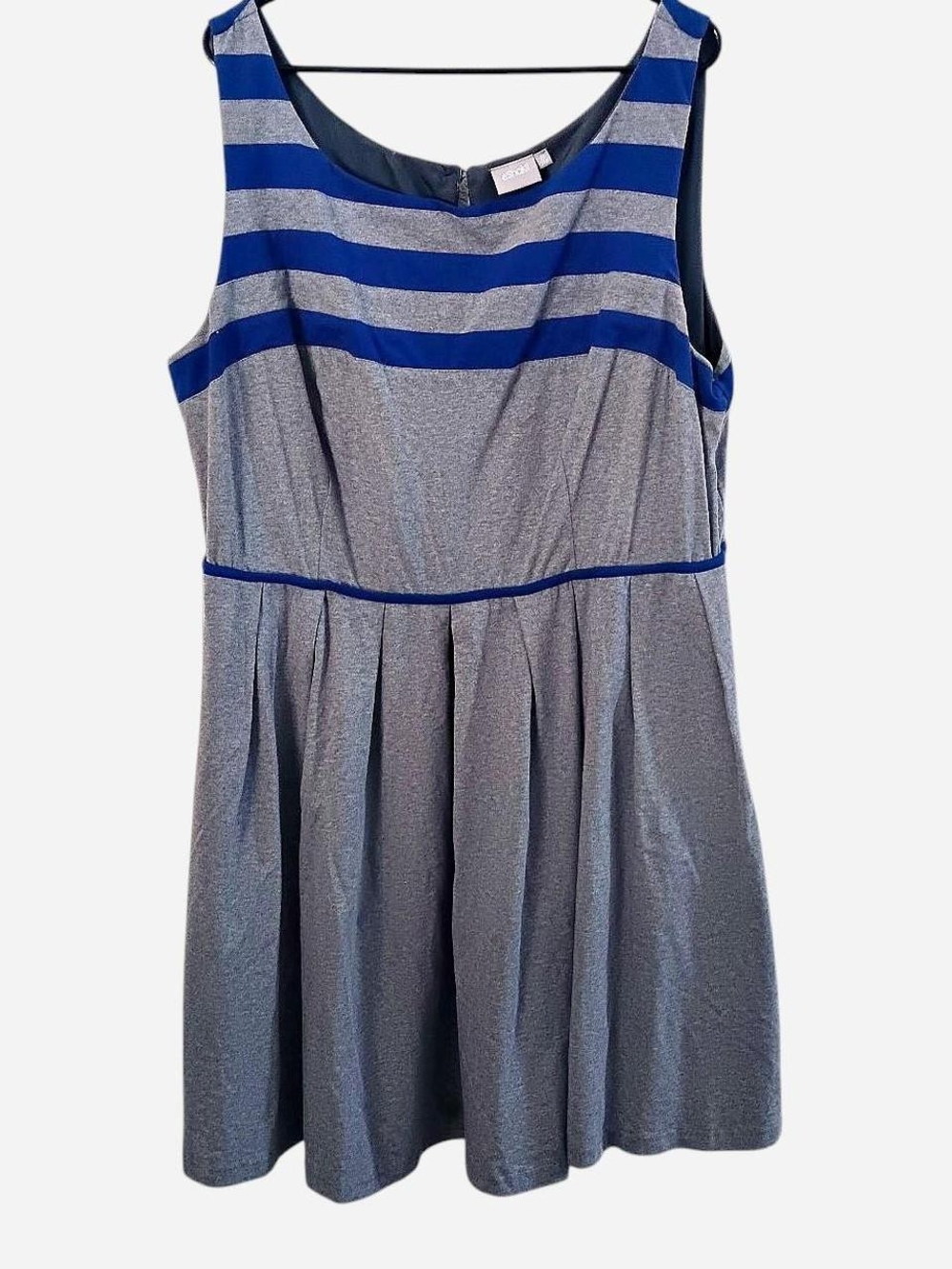 eshakti Royal Blue and Silver Striped Dress